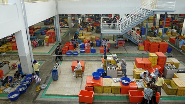 Pasar Ikan Modern (PIM) Muara Baru, Pedagang Ikan