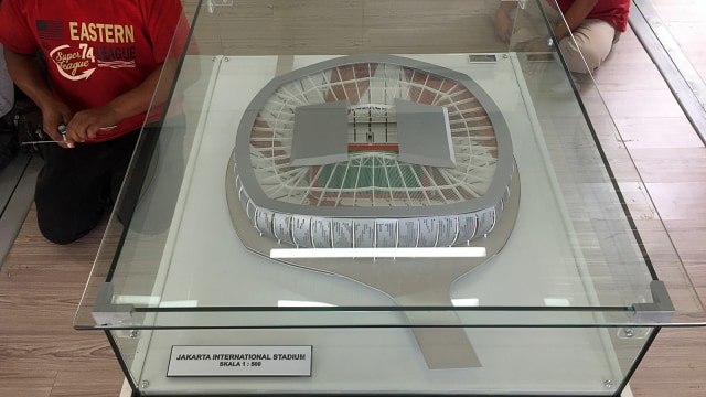 Maket dan desain pembangunan Jakarta International Stadium. Foto: Fachrul Irwinsyah/kumparan