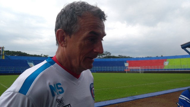 Pelatih Arema FC Milomir Seslija (foto: Gigih Mazda/Tugu Malang).