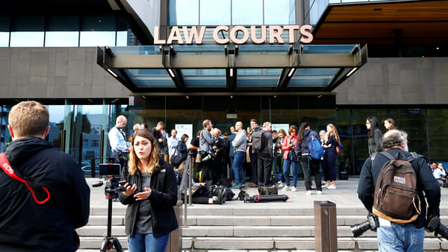 Suasana pengadilan distrik di Christchurch, Selandia Baru. Foto: Reuters/Edgar Su