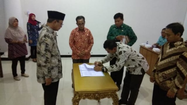 Pelantikan Direktur PDAM dan Direktur PD Sumber Bhakti oleh Bupati Ngawi, Jumat (15/03/2019). Foto-Istimewa