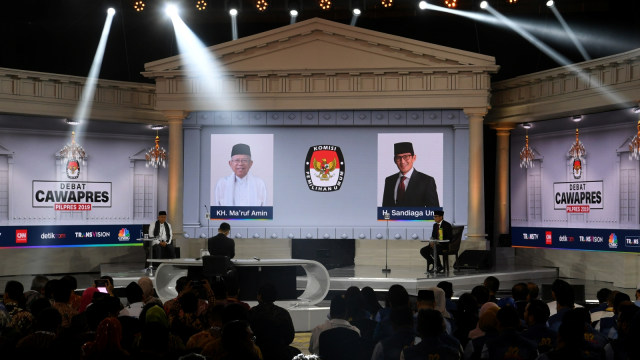 Debat Ketiga Cawapres, Pemilu 2019, Ma'ruf Amin, Sandiaga Uno