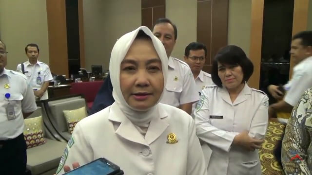 Kepala BMKG, Dwikorita Karnawati, saat diwawancarai di Yogyakarta, Senin (18/3/2019). Foto: ken