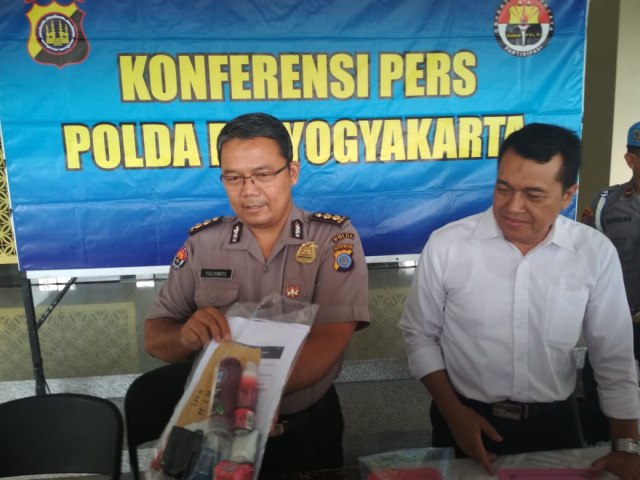 Kabid Humas Polda DIY, AKBP Yulianto, saat jumpa pers di Yogyakarta, Senin (18/3/2019). Foto: erl