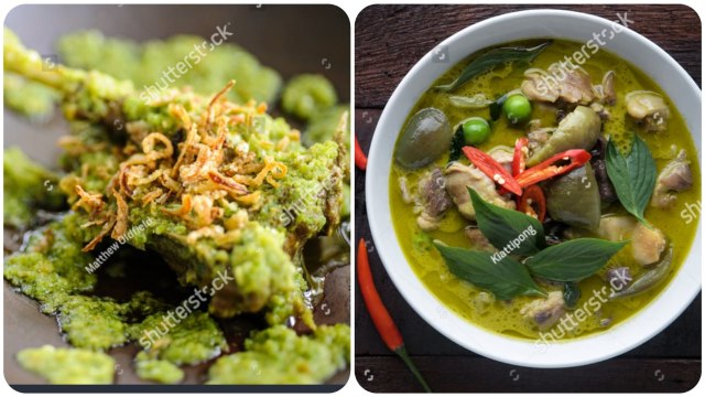 ayam cabe hijau n gulai hijau thai.jpeg