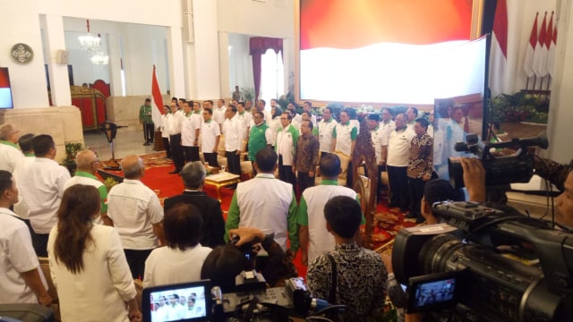 Jokowi Resmikan Pembukaan Rapat Koordinasi dan Diskusi Nasional HKTI Tahun 2019 di Istana Negara. Foto: Fahrian Saleh/kumparan