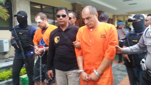Para pelaku perampokan yang tertangkap Polresta Denpasar, Rabu (20/3) - kanalbali/kad