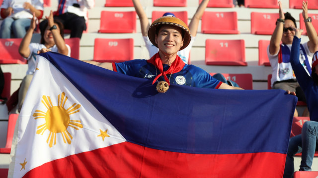 Suporter sepak bola Filipina. Foto: AFP