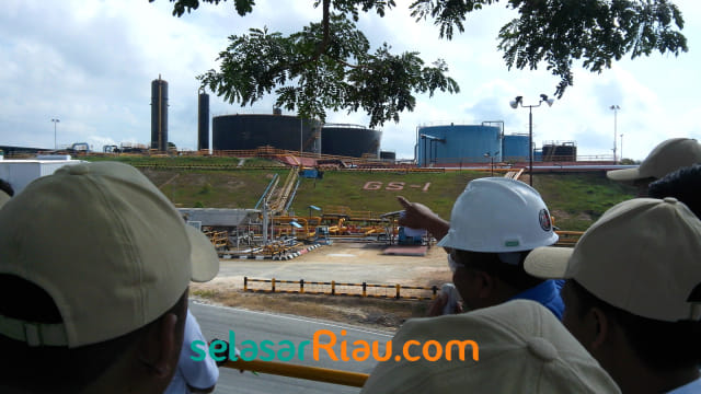 KILANG minyak milik PT Chevron Pacific Indonesia (CPI) di Minas, Kabupaten Siak, Riau. 