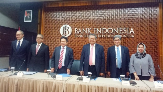 Konperensi pers Bank Indonesia hasil Rapat Dewan Gubernur (RDG) Maret 2019. Foto: Nicha Muslimawati/kumparan