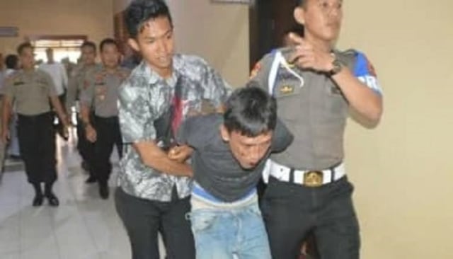 Syarifuddin ditangkap saat melakukan penyerangan di kantor Mapolres Sidrap (Makassar Indeks).