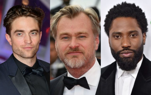 Robert Pattinson, Christopher Nolan, dan John David Washington (Sumber: NME)