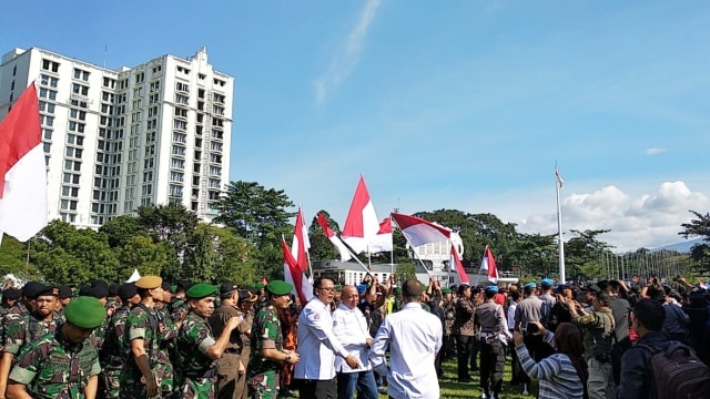 Apel Gelar Pasukan Operasi Mantap Brata 2019 di Lapangan Gasibu Kota Bandung pada Jumat (22/3). Foto: Rachmadi Rasyad/kumparan