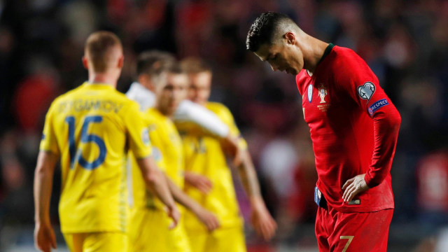 Portugal ditahan imbang Ukraina di babak kualifikasi Piala Eropa 2020. Foto: REUTERS/Rafael Marchante