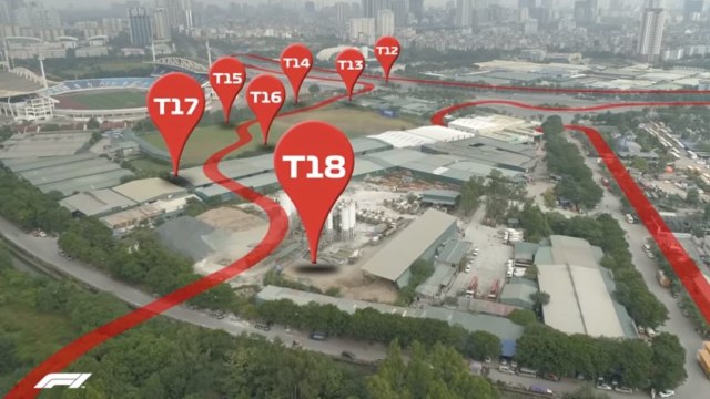 GP Vietnam 2020 akan memiliki sirkuit sepanjang 5,5 km dengan 22 tikungan. Foto: Dok. Youtube Formula 1