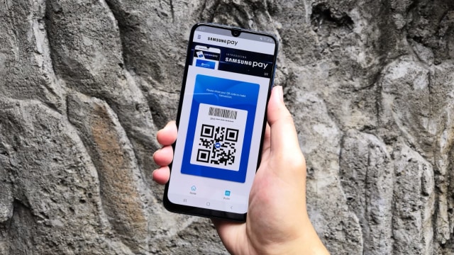 Layanan pembayaran digital Samsung Pay. Foto: Bianda Ludwianto/kumparan