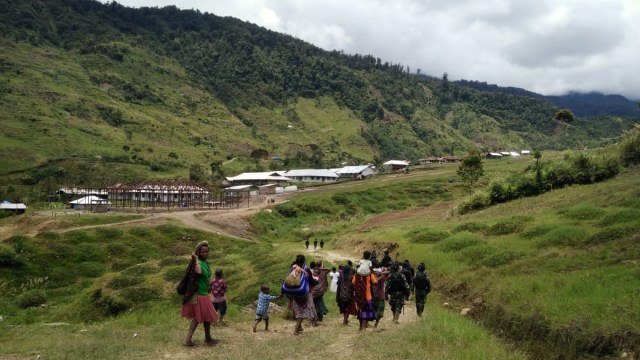 Suasana di Kabupaten Nduga setelah insiden penembakan pekerja PT Istaka Karya. Foto: Dok Kapendam Cendrawasih