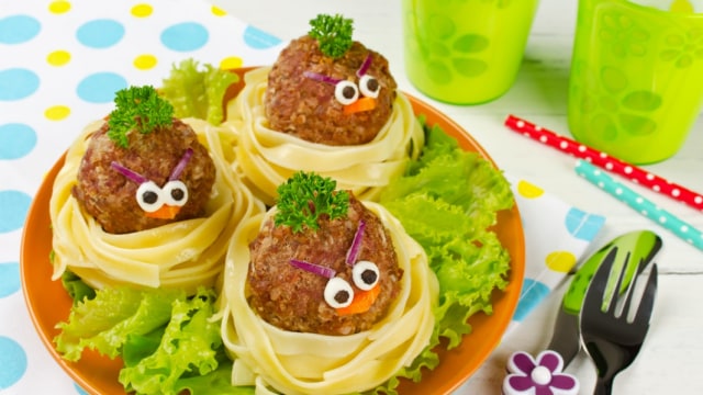 Bola daging balut pasta. Foto: Shutterstock