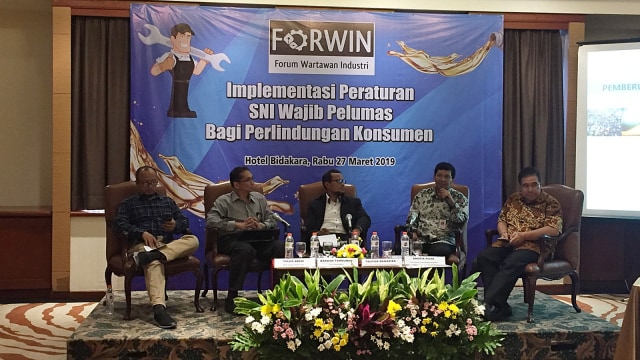 FDG Implementasi Peraturan SNI Wajib Pelumas Bagi Perlindungan Konsumen di Hotel Bidakara, Jakarta Selatan, Rabu (27/3). Foto: Abdul Latif/kumparan