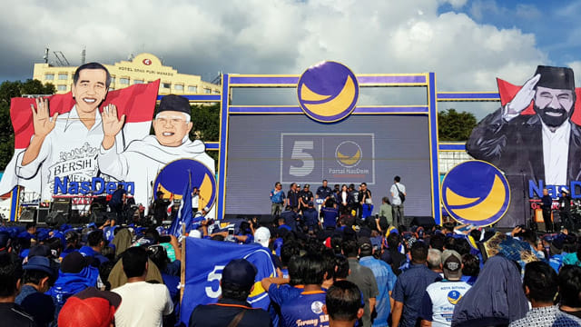 Kampanye Partai Nasdem, Rabu (27/3) yang dilaksanakan di Stadion Klabat, Kota Manado 