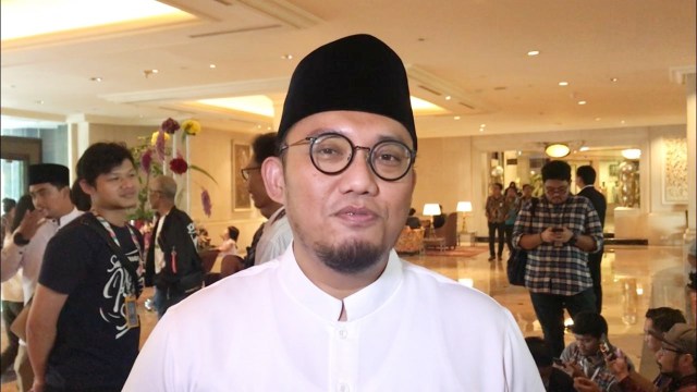 Koordinator Juru Bicara BPN, Dahnil Anzar Simanjuntak di Hotel Shangri-la. Foto: Aprilandika Pratama/kumparan