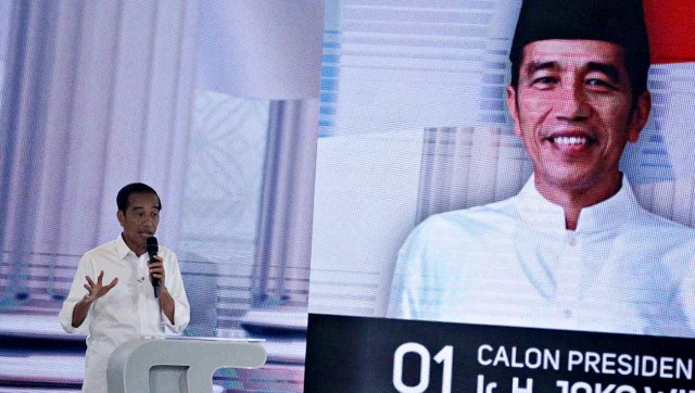 Capres no urut 01, Joko Widodo menyampaikan pendapatnya saat Debat Ke IV Pilpres 2019 di Hotel Shangri-La, Jakarta Pusat, Sabtu, (30/3). Foto: Fanny Kusumawardhani/kumparan