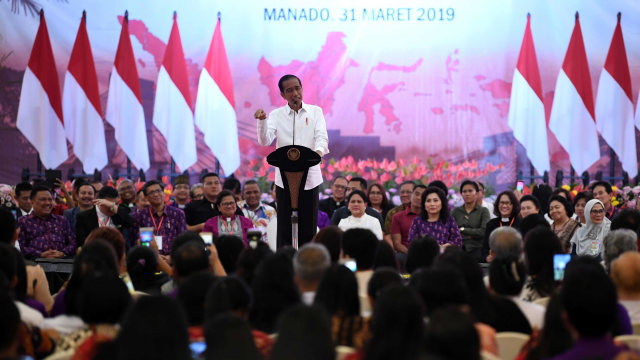 Presiden Joko Widodo di Manado. Foto: ANTARA FOTO/ Wahyu Putro
