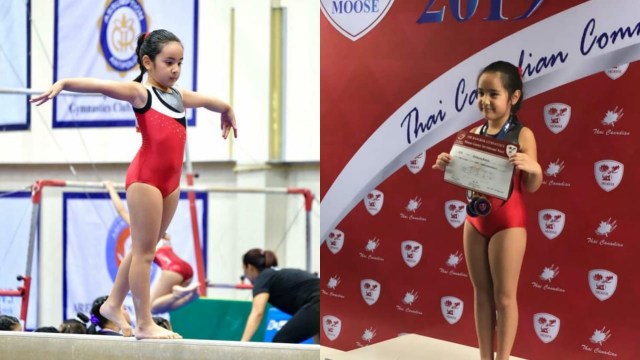 Mikhayla sabet banyak medali di kompetisi Gymnastic. Foto: (Instagram/ramadhaniabakrie)