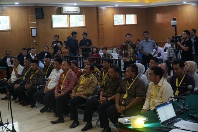 Anggota DPRD Kabupaten Bekasi menjadi saksi suap proyek Meikarta. (Ananda Gabriel)