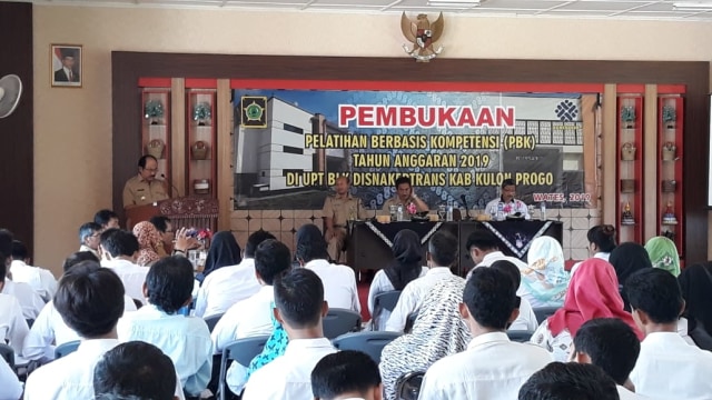 Pelatihan Berbasis Kompetensi (PBK) Kabupaten Kulonprogo sambut beroperasinya Bandara NYIA, Senin (1/4/2019). Foto: erl.