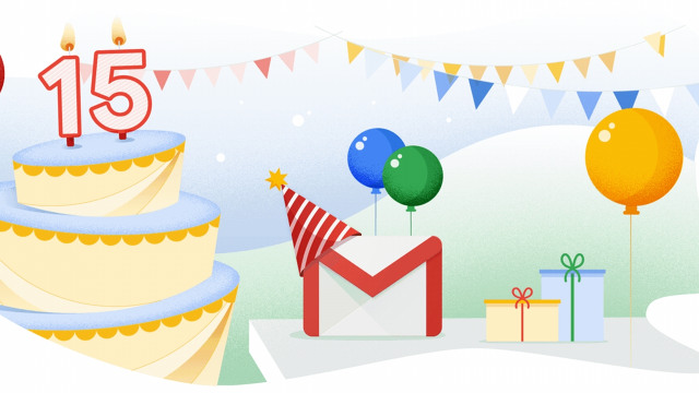 Gmail rayakan ulang tahun ke-15. Foto: Google