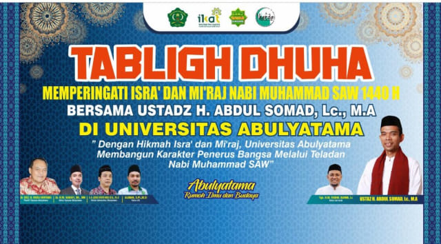 Baliho kegiatan UAS di kampus Abulyatama, Aceh Besar.