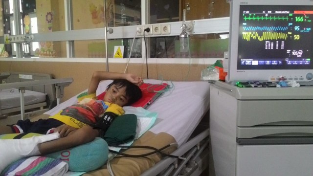 Mevlan yang kini sedang dirawat di Rumah Sakit Syaiful Anwar (RSSA) Kota Malang.