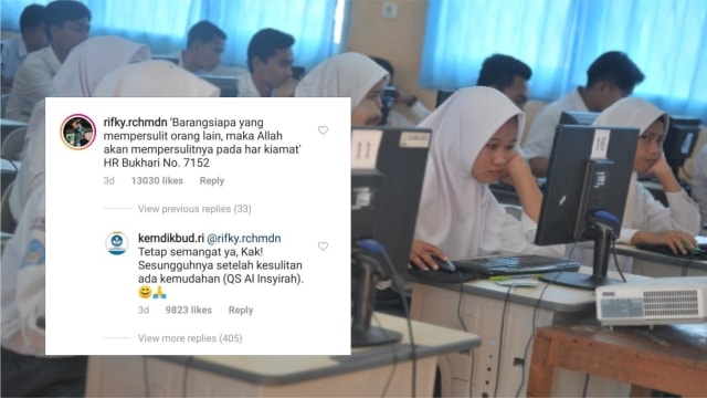 10 Respons Admin Kemdikbud Tanggapi Curhat Kocak Peserta Unbk