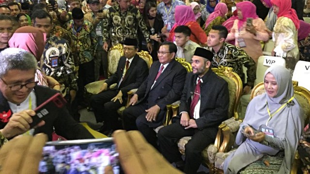 Calon Presiden nomor urut 02, Prabowo Subianto dalam acara silaturahim, di Balai Kartini. Foto: Rafyq Alkandy Ahmad Panjaitan/kumparan