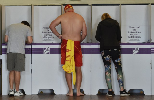 Ilustrasi pemilu di Australia tahun 2019. Foto: AFP/Peter Parks
