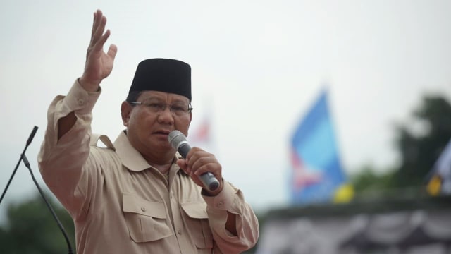 Capres nomor urut 02, Prabowo Subianto saat berkampanye di Yogyakarta, Senin (8/4). Foto: Dok. BPN