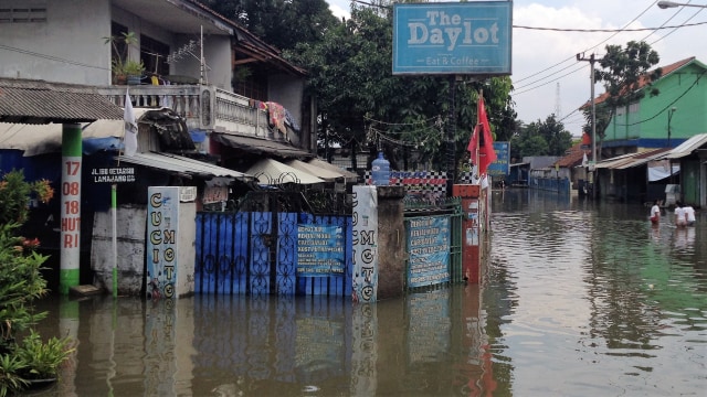 Banjir di Dayeuhkolot-Bojongsoang, Kabupaten Bandung. (Iman Herdiana) 