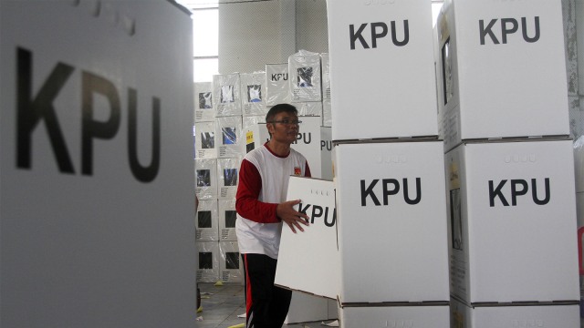 Ilustrasi Gudang KPU. Foto: ANTARA FOTO/Muhammad Arif Pribadi