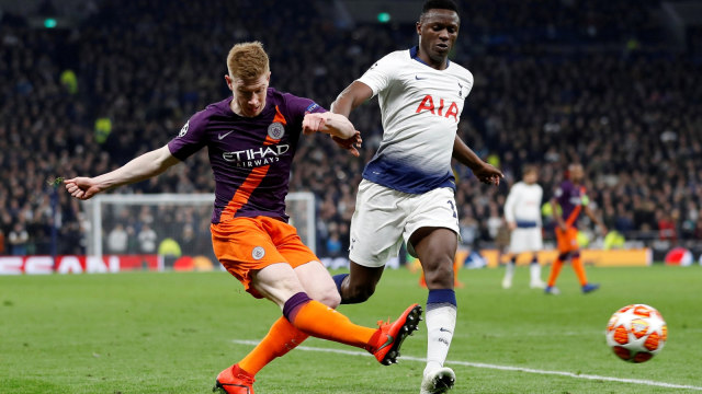 Tottenham Hotspur, Manchester City, Leg pertama perempat final Liga Champions