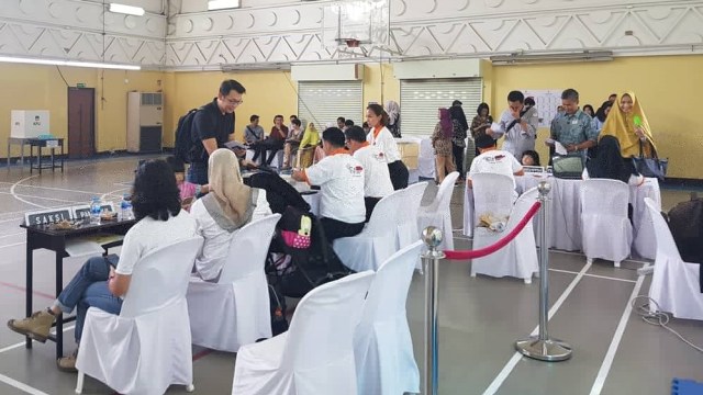 Suasana proses pencoblosan WNI di Bangkok. Foto: dok KBRI Bangkok