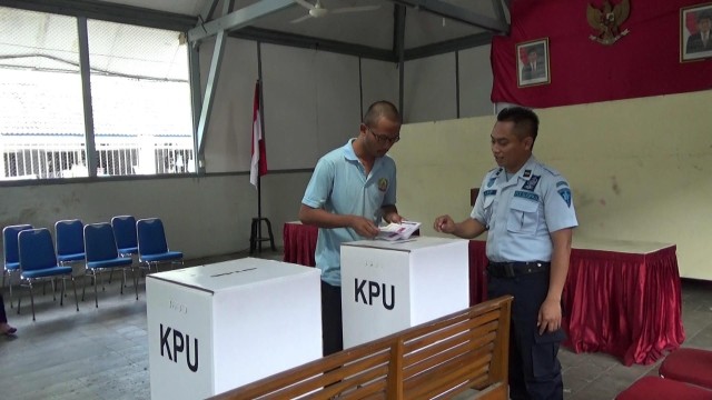 Simulasi pemunguran suara di Lapas kelaa II A Wirogunan Yogyakarta, Kamis (11/4/2019). Foto: ken.