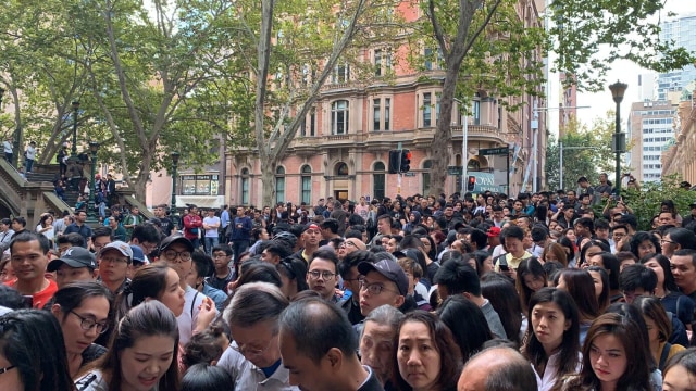Pemilu 2019 di luar negeri, Antrean warga di Town Hall Sydney untuk mencoblos