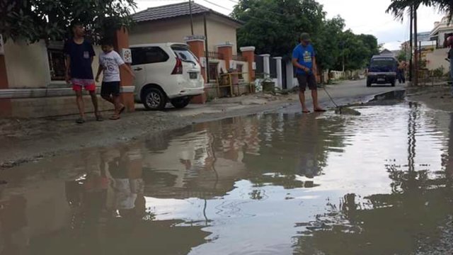 Tak Kunjung Diperbaiki, Warga Lepas Buaya di Jalan Berlubang (1491)