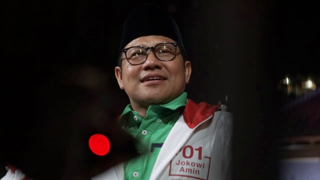 Muhaimin Iskandar tiba di lokasi Debat Final Pilpres 2019 di Hotel Sultan, Jakarta, Sabtu, (13/4). Foto: Nugroho Sejati/kumparan
