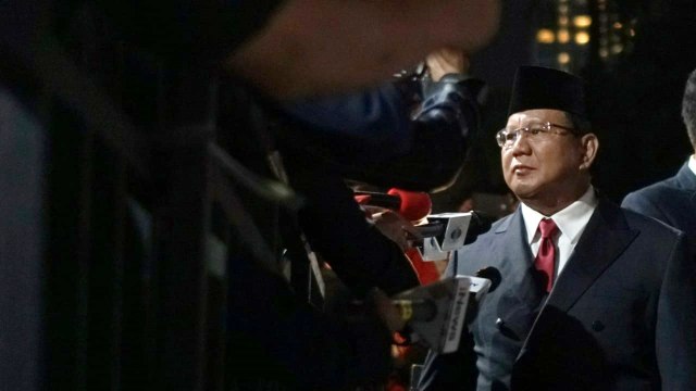 Debat Pilpres ke V, Pemilu 2019, Prabowo Subianto, tiba di lokasi Debat