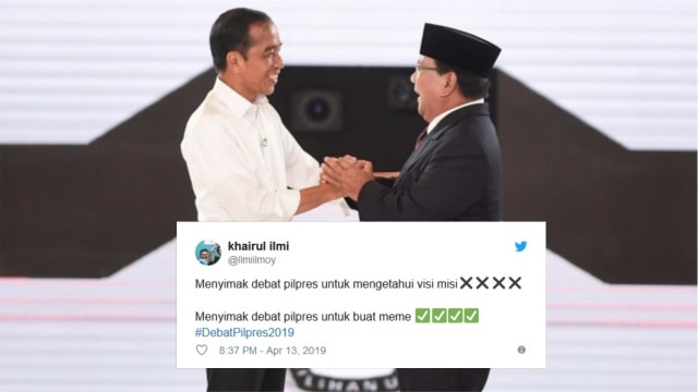 10 Cuitan Jujur Warganet soal Debat Final Pilpres 2019 kumparan