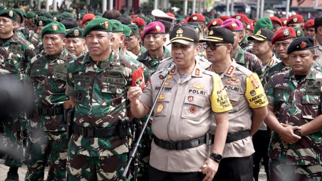 Apel Gabungan TNI dan Polri Persiapan Pemilu Serentak 2019