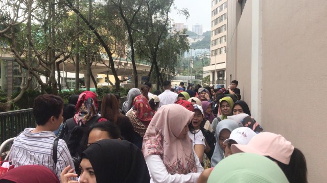 Antusiasme Warga Negara Indonesia, Pemilu 2019 di Stadion Queen Elizabeth, Hong Kong.