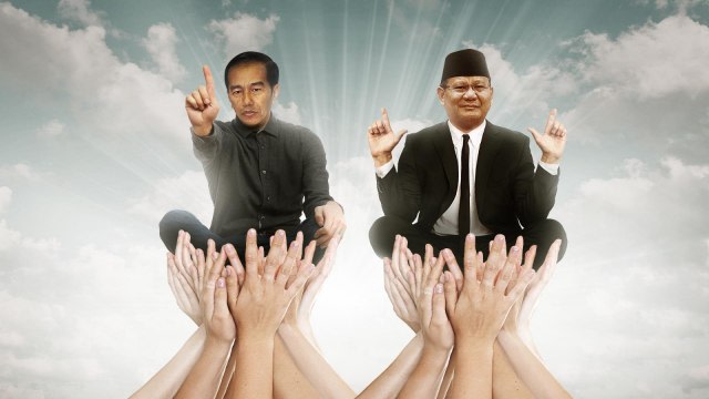 Ilustrasi Tarung Relawan Jokowi-Prabowo. Foto: Herun Ricky/kumparan